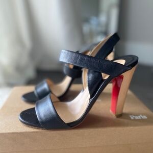 Christian Louboutin black sandals 37